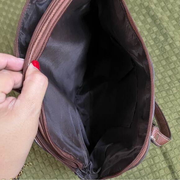 B.O.C. Born Concepts Womens Oakley Brown Faux Leather Satchel Handbag - Picture 2 of 12